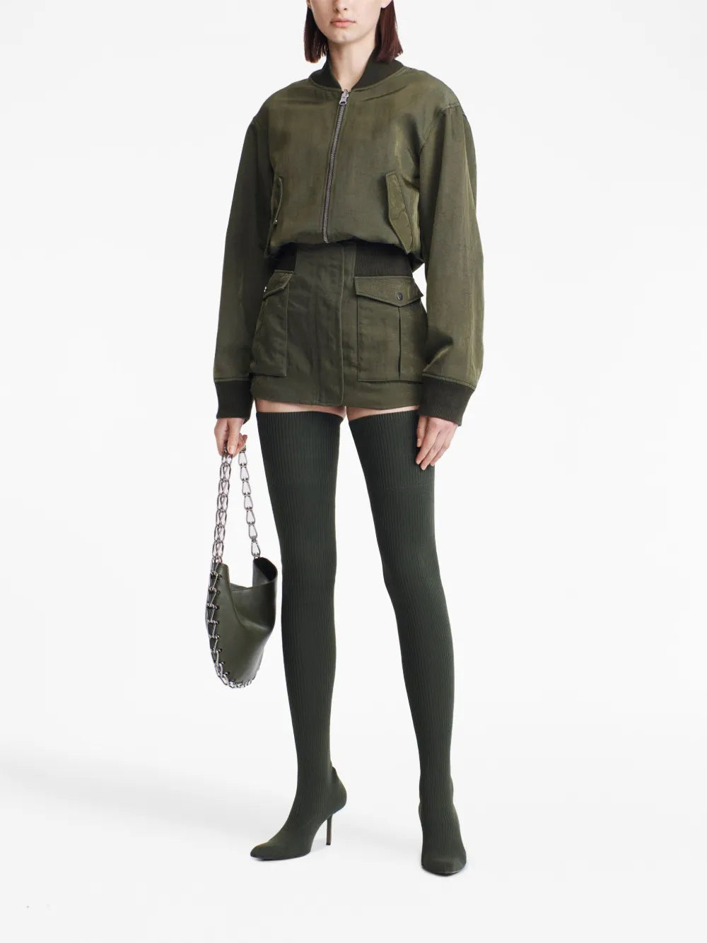 Fitted Military Miniskirt