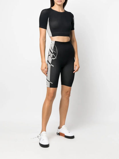 Logo-Print Cropped T-Shirt