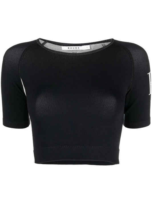 Logo-Print Cropped T-Shirt