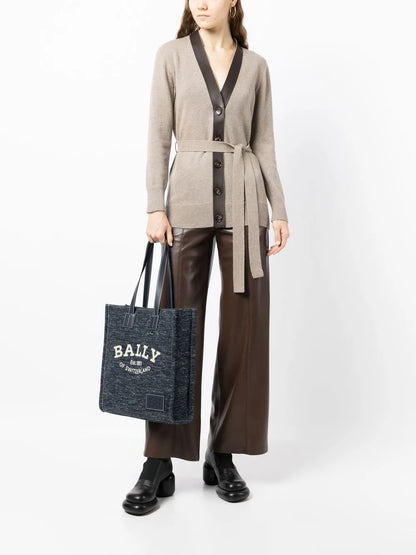 Tie-Waist Wool Cardigan