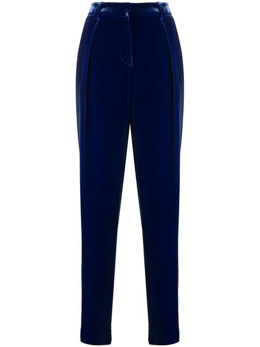 Straight-Leg Velvet Trousers