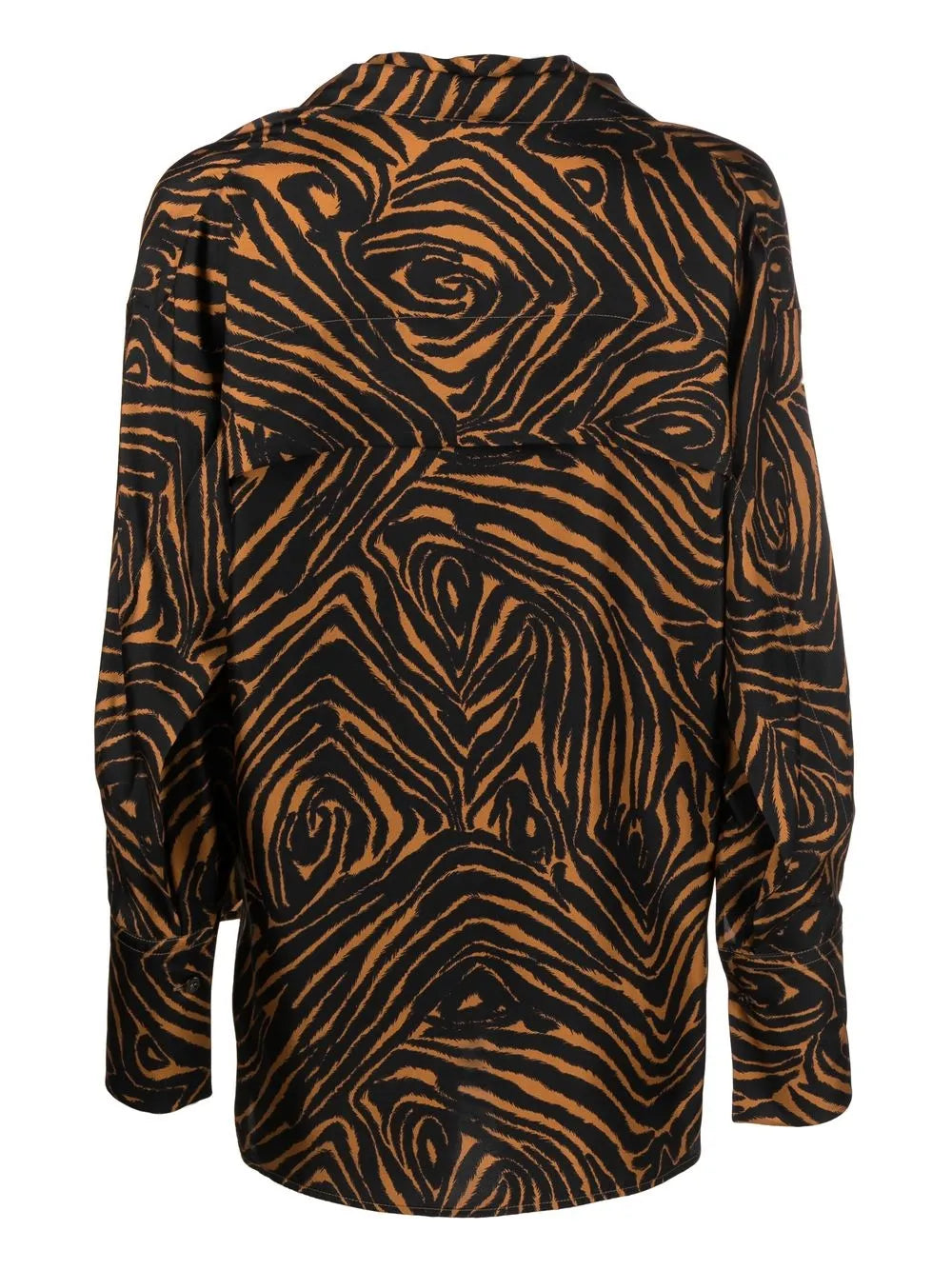 Animal-Print Silk Blouse