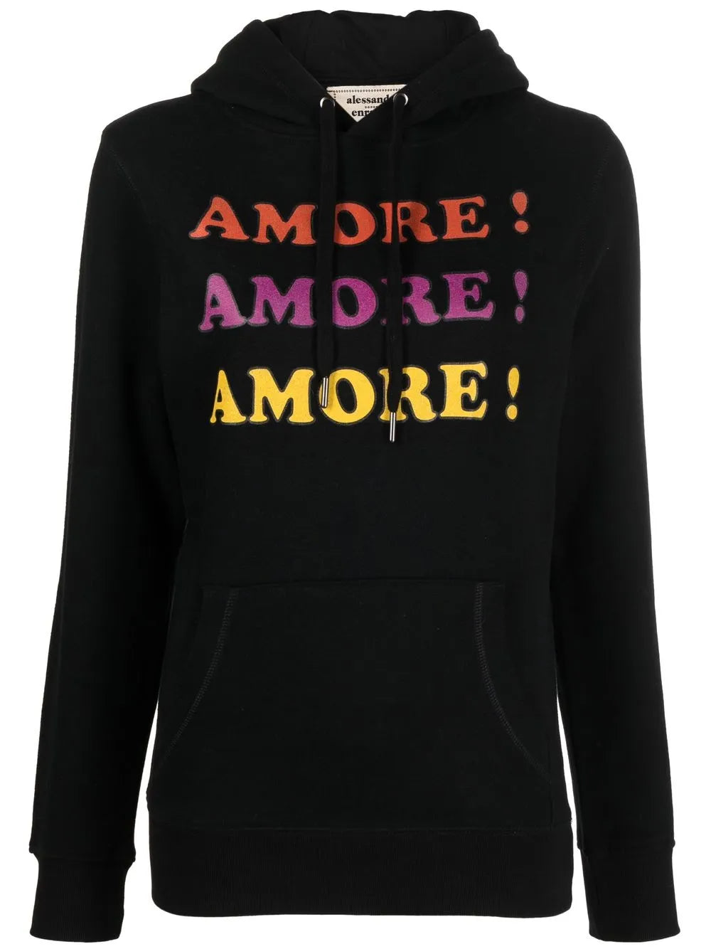 Slogan-Print Drawstring Hoodie