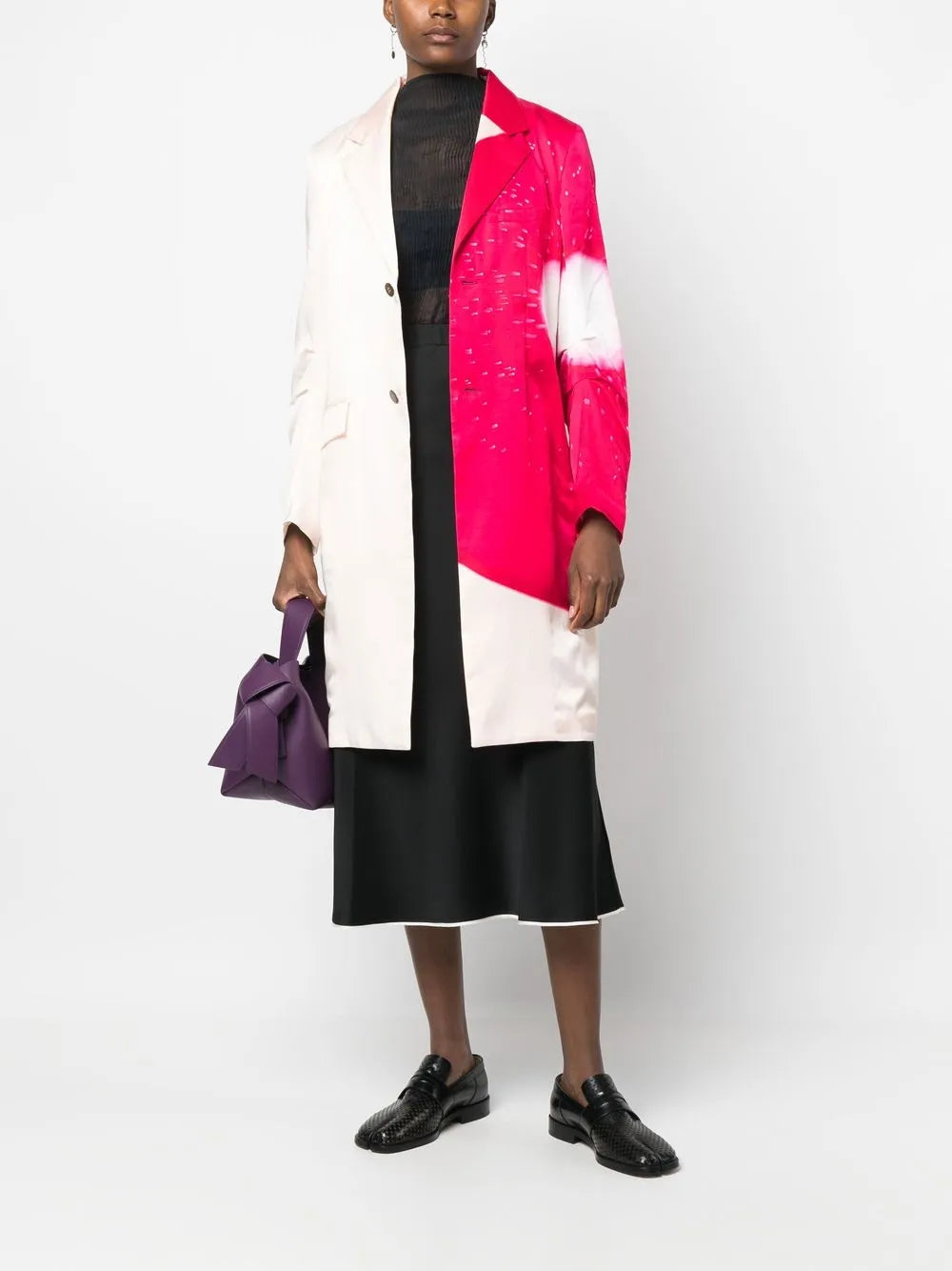 Graphic Button-Up Coat