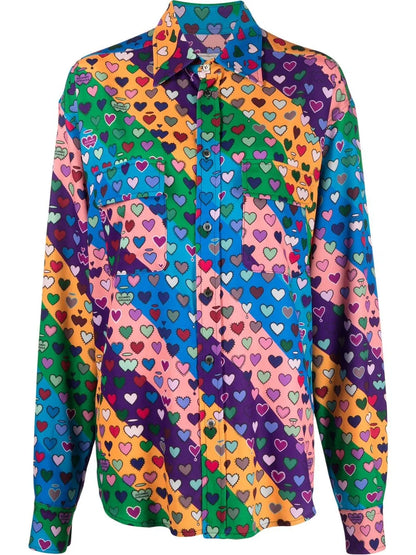 Heart-Print Shirt