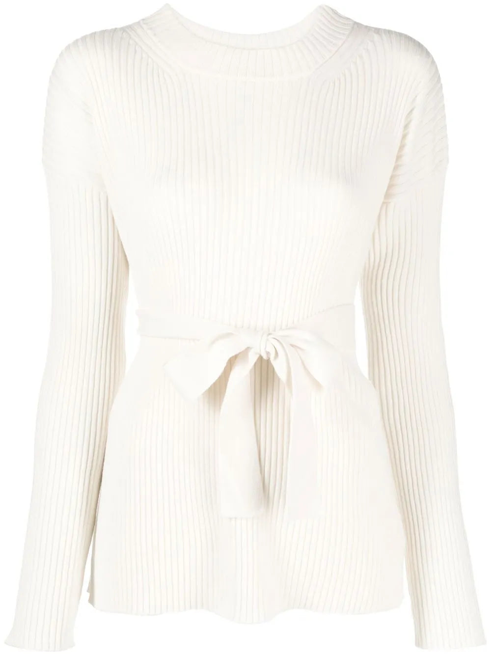 Slit-Detail Ribbed-Knit Top