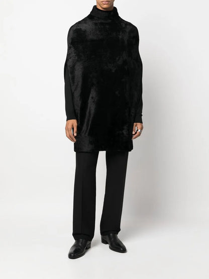 Roll-Neck Draped Jumper