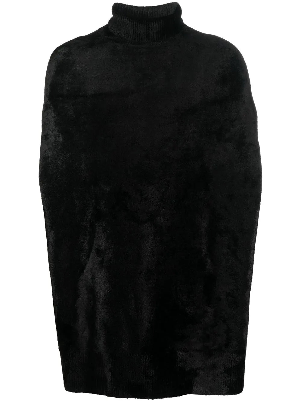 Roll-Neck Draped Jumper