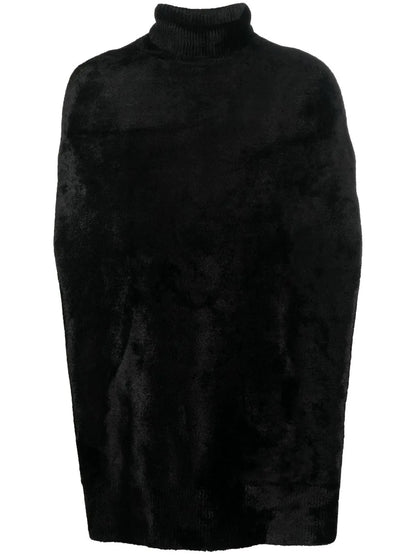 Roll-Neck Draped Jumper