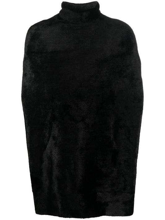 Roll-Neck Draped Jumper