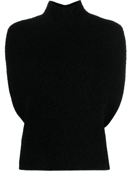 High-Neck Short-Sleeve Jumper