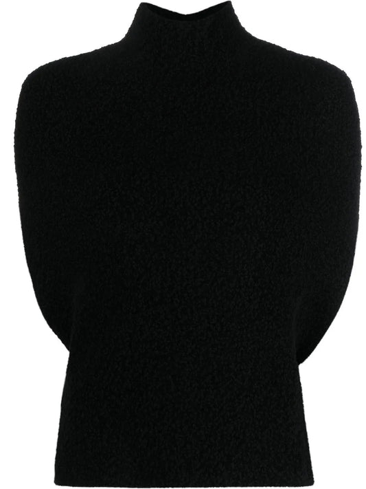 High-Neck Short-Sleeve Jumper