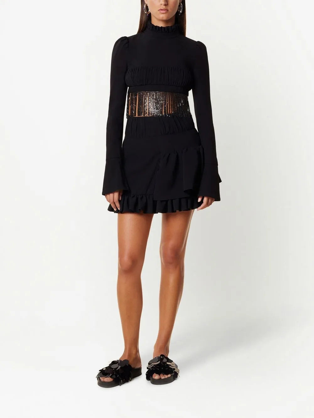 Layered Ruffled Mini Skirt
