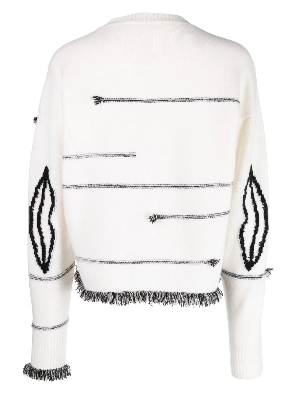 Lips Contrasting-Stitch Detail Jumper
