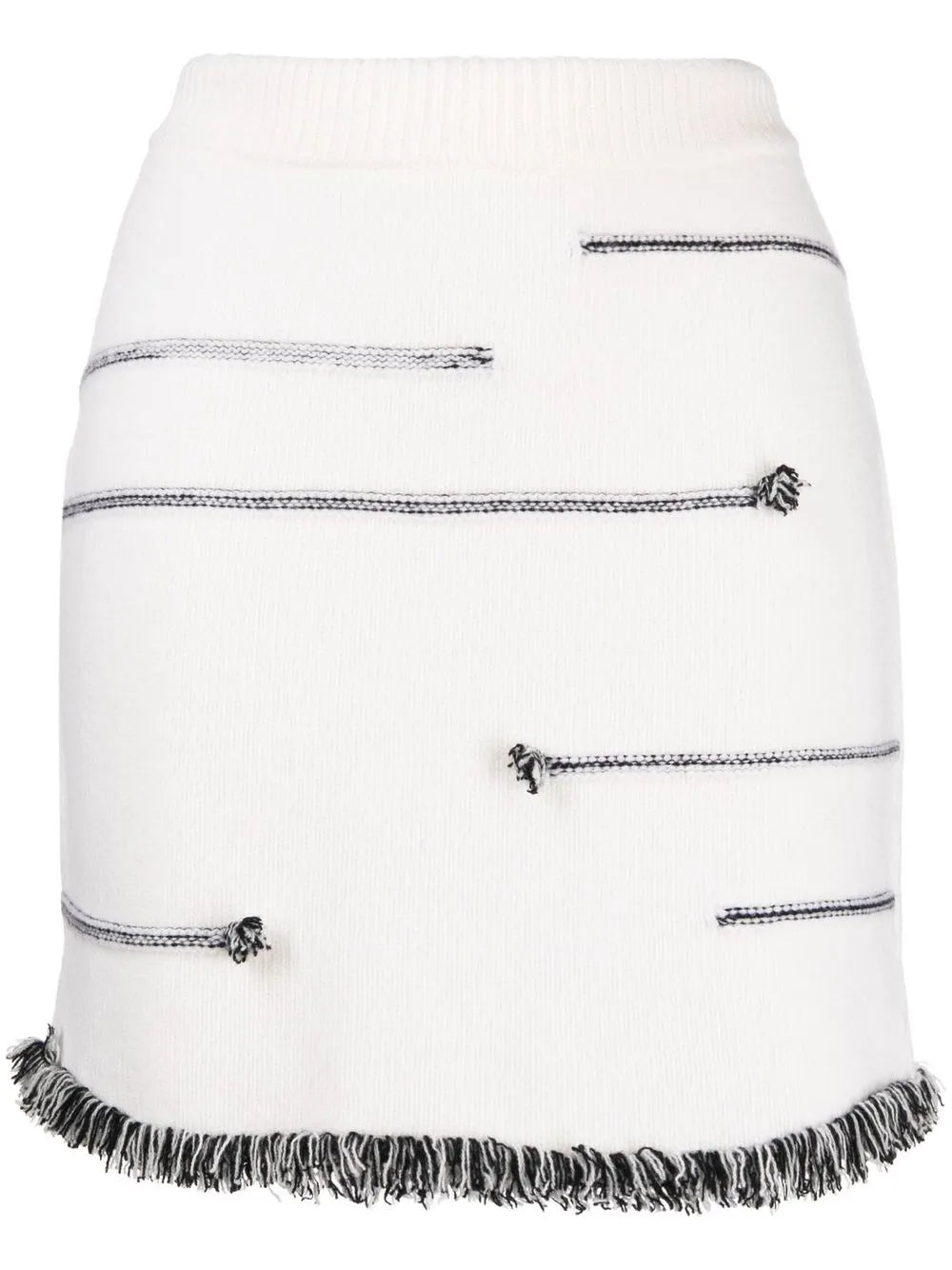 Contrasting-Stitch Detail Skirt