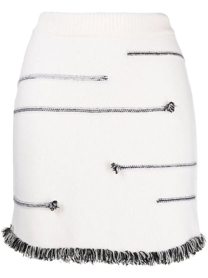 Contrasting-Stitch Detail Skirt