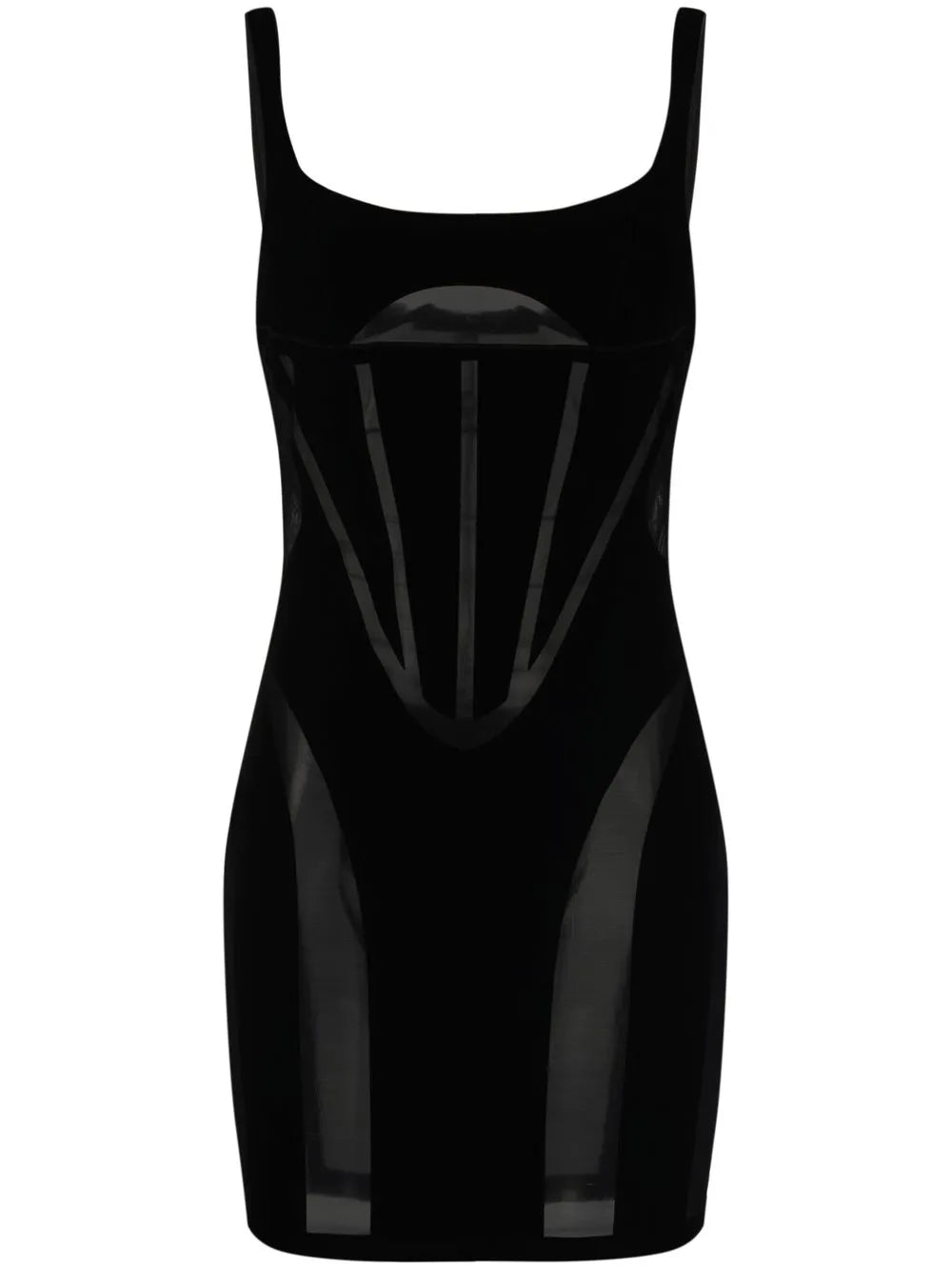 Semi-Sheer Panelled Minidress