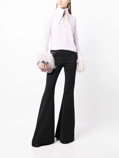 Michelle Feather-Trim Top