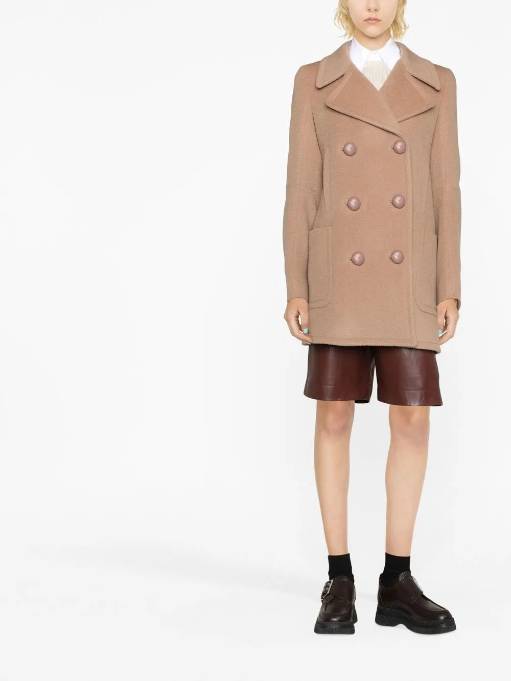 Double-Breasted Wool Coat