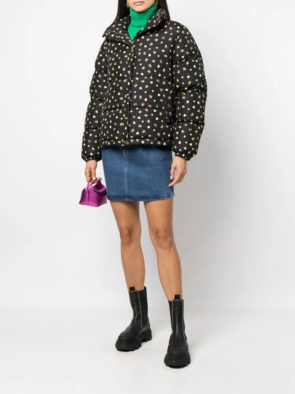 Logo Print Puffer Jacket