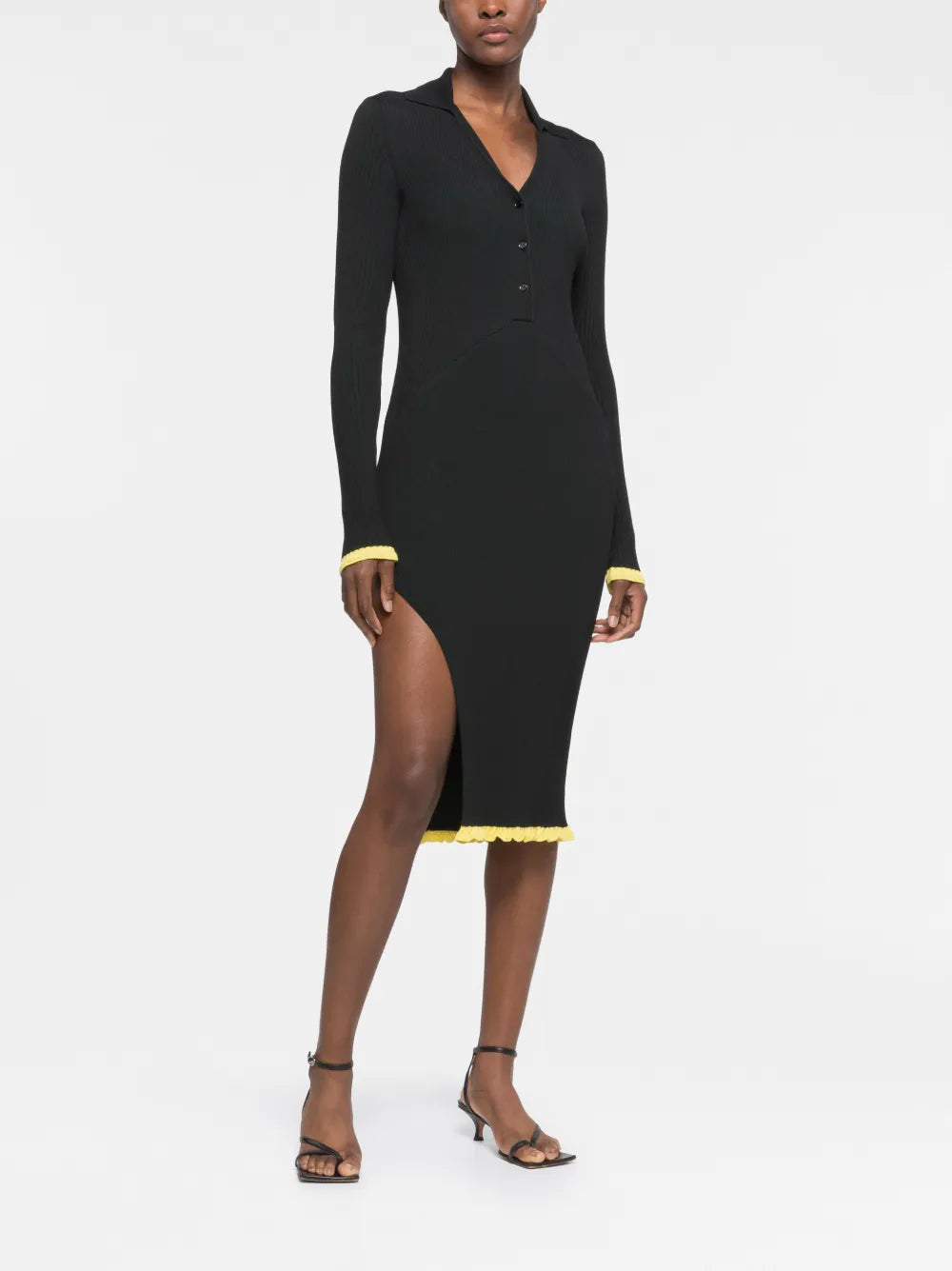 Ribbed-Knit Midi Dress