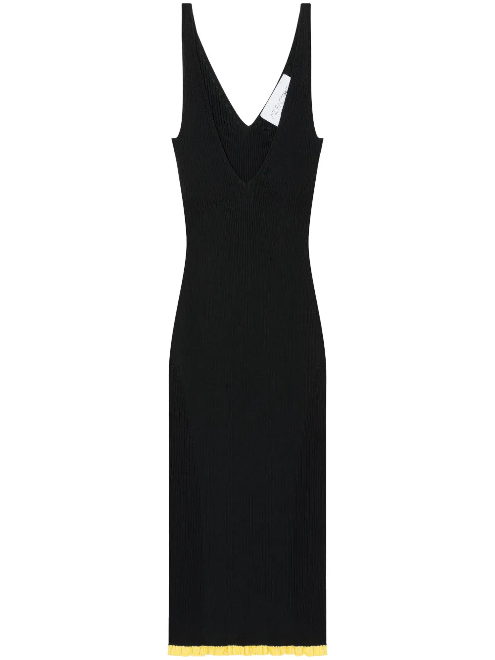 V-Neck Ribbed Midi Dress
