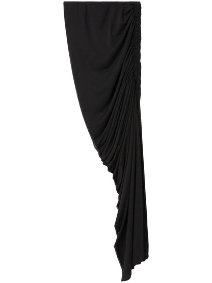 Ruched-Detailed Side-Slit Skirt