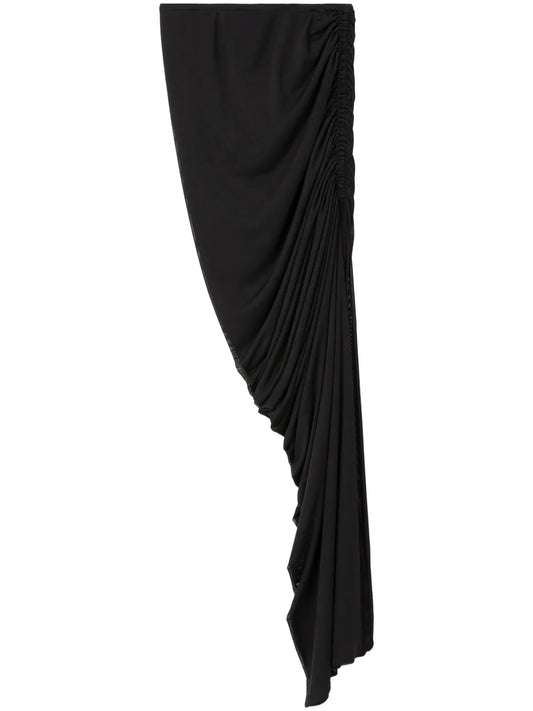 Ruched-Detailed Side-Slit Skirt