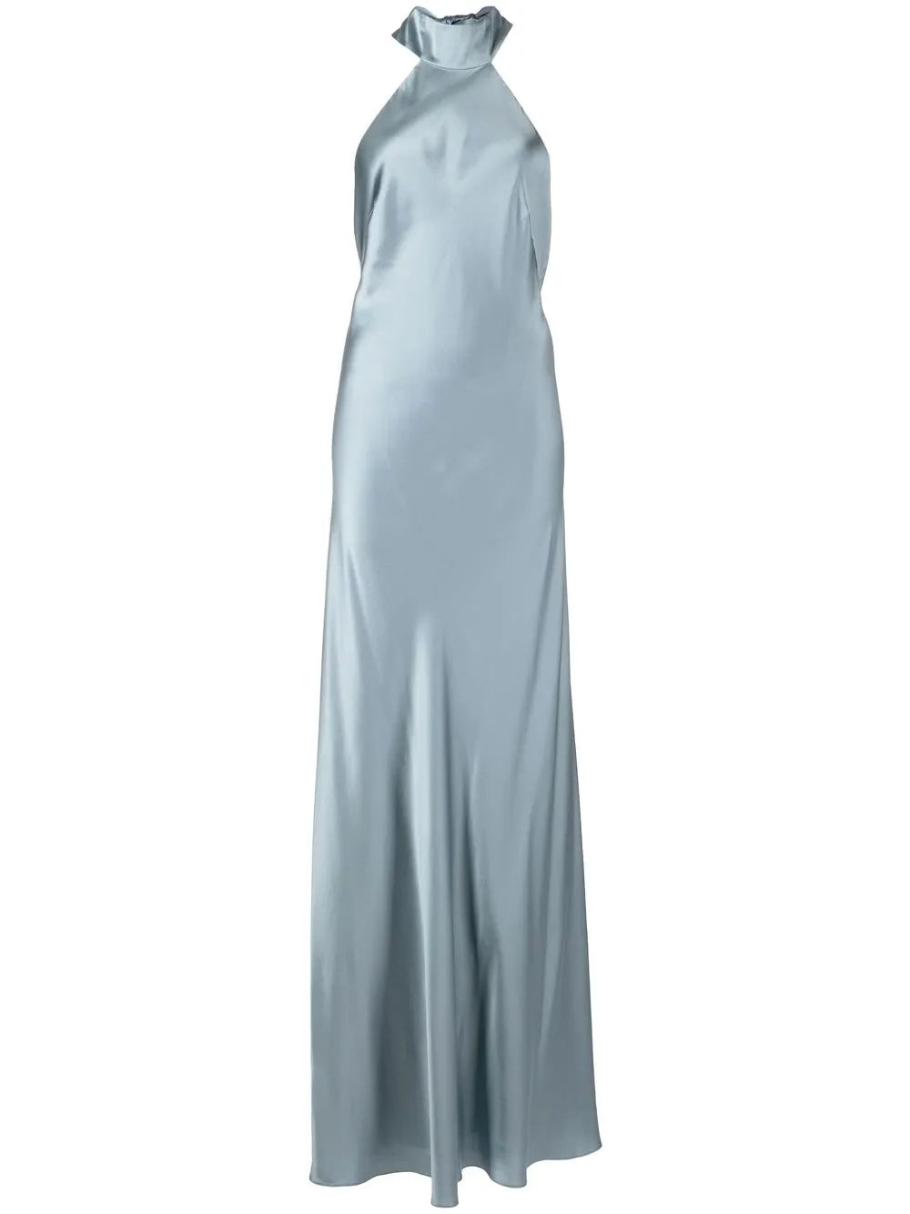Backless Halter-Neck Tie Gown