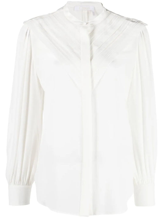 Silk Pleated Blouse