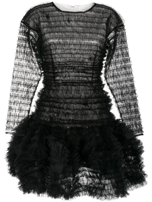 Bianca Ruffled-Tulle Dress