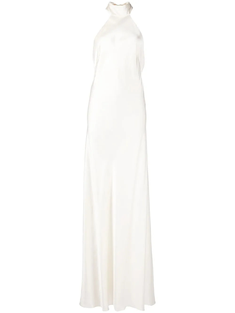 Backless Halter-Neck Tie Gown