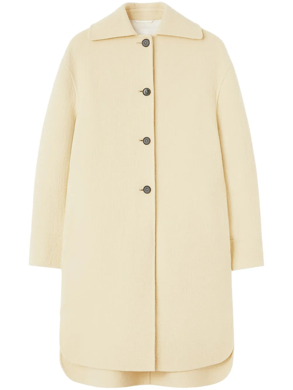 Single-Breasted Virgin Wool Coat