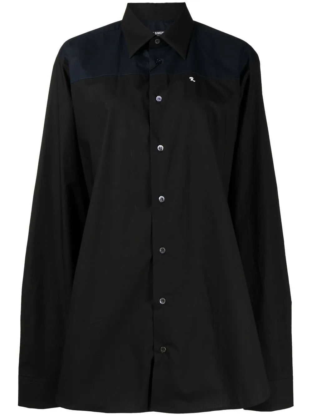 Embroidered Lettering Cotton Shirt