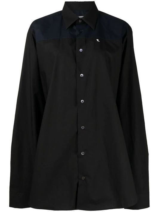 Embroidered Lettering Cotton Shirt