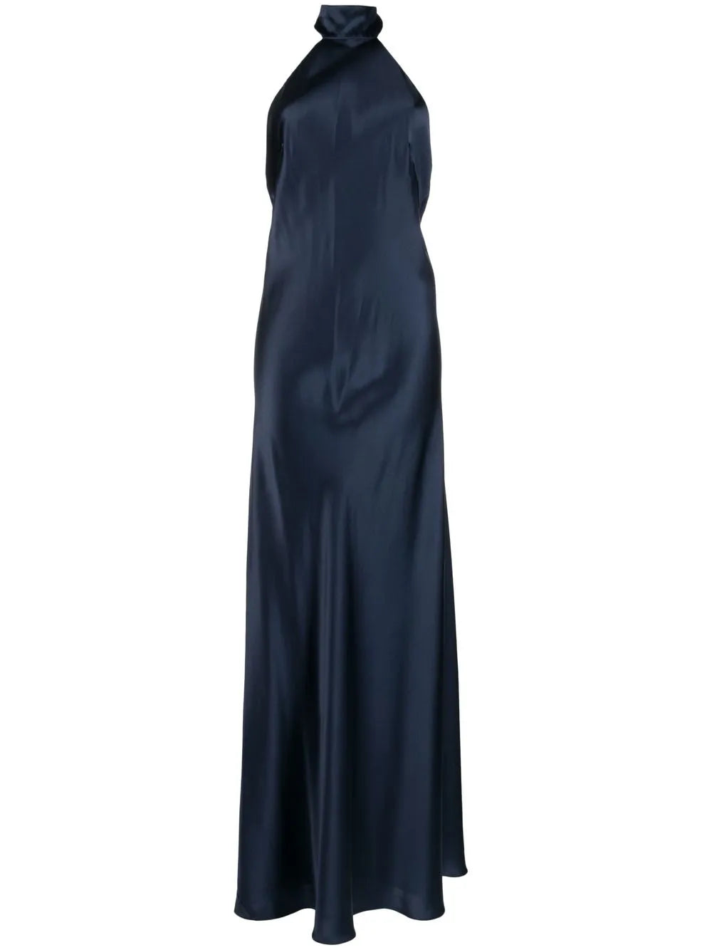 Backless Halter-Neck Tie Gown