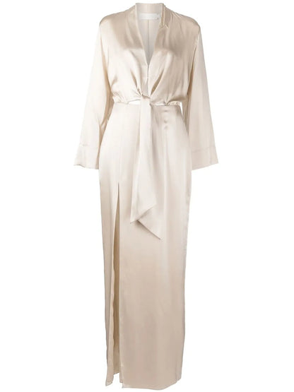 Tie Front Kimono Gown