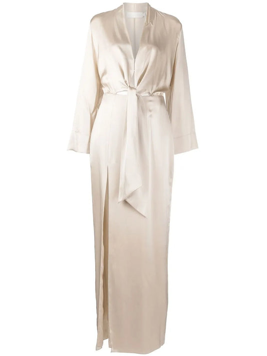 Tie Front Kimono Gown