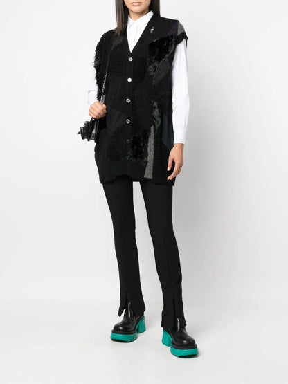 Patch-Detail Knit Vest