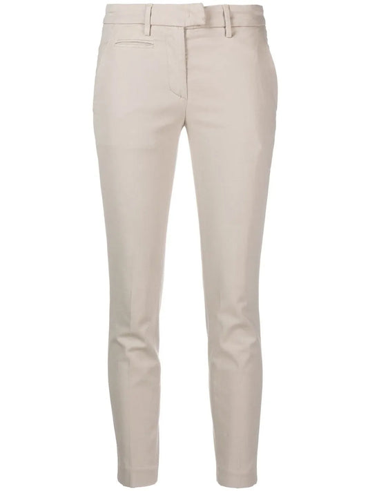 Mid-Rise Cropped-Leg Trousers
