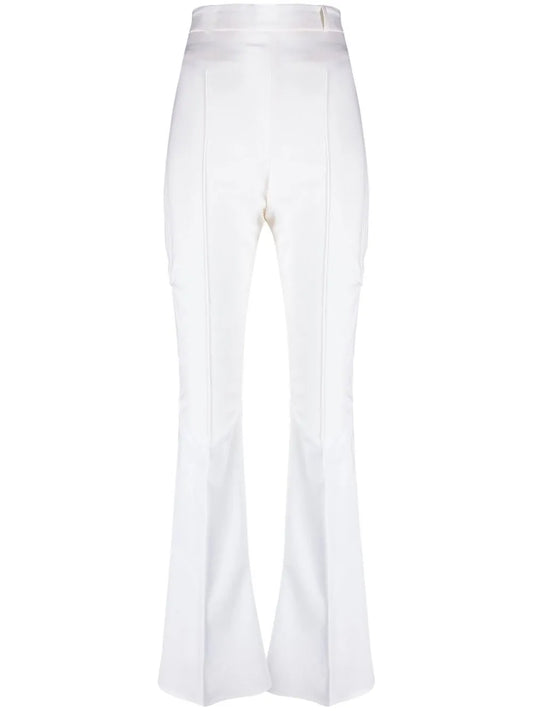 High-Waisted Flared Trousers