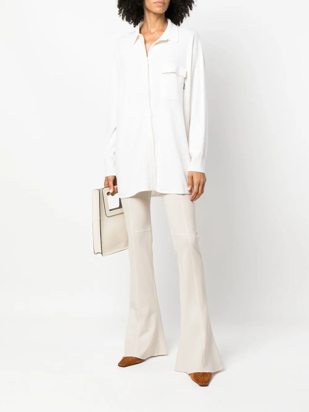 Long-Sleeve Fine-Knit Shirt