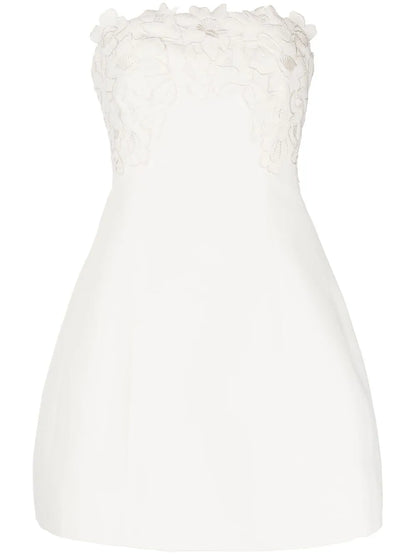 Alana Floral-Appliqué Mini Dress