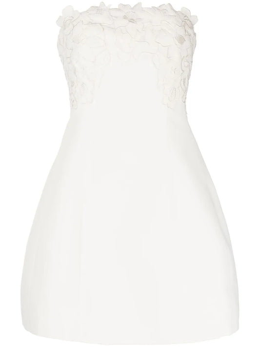 Alana Floral-Appliqué Mini Dress
