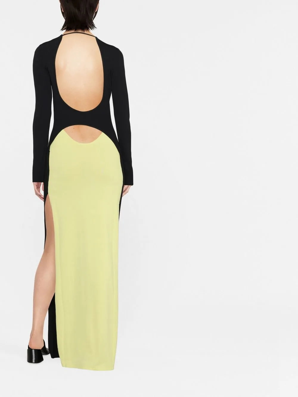 Colour-Block Cut-Out Maxi Dress