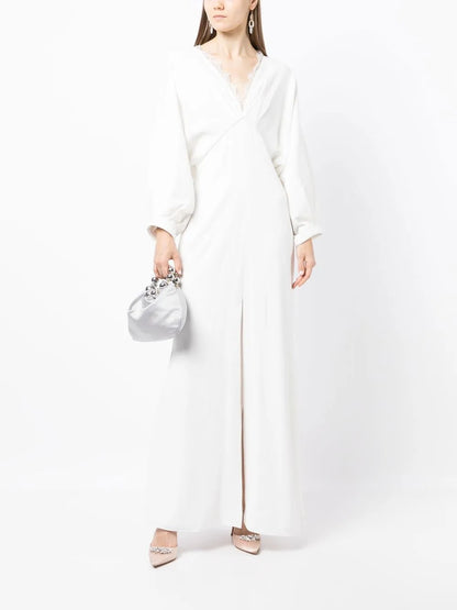 Gabby V-Neck Lace Gown