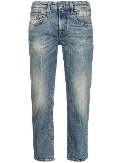 Faded Cropped Jeans