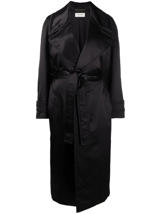 Notched-Lapel Single-Breasted Coat