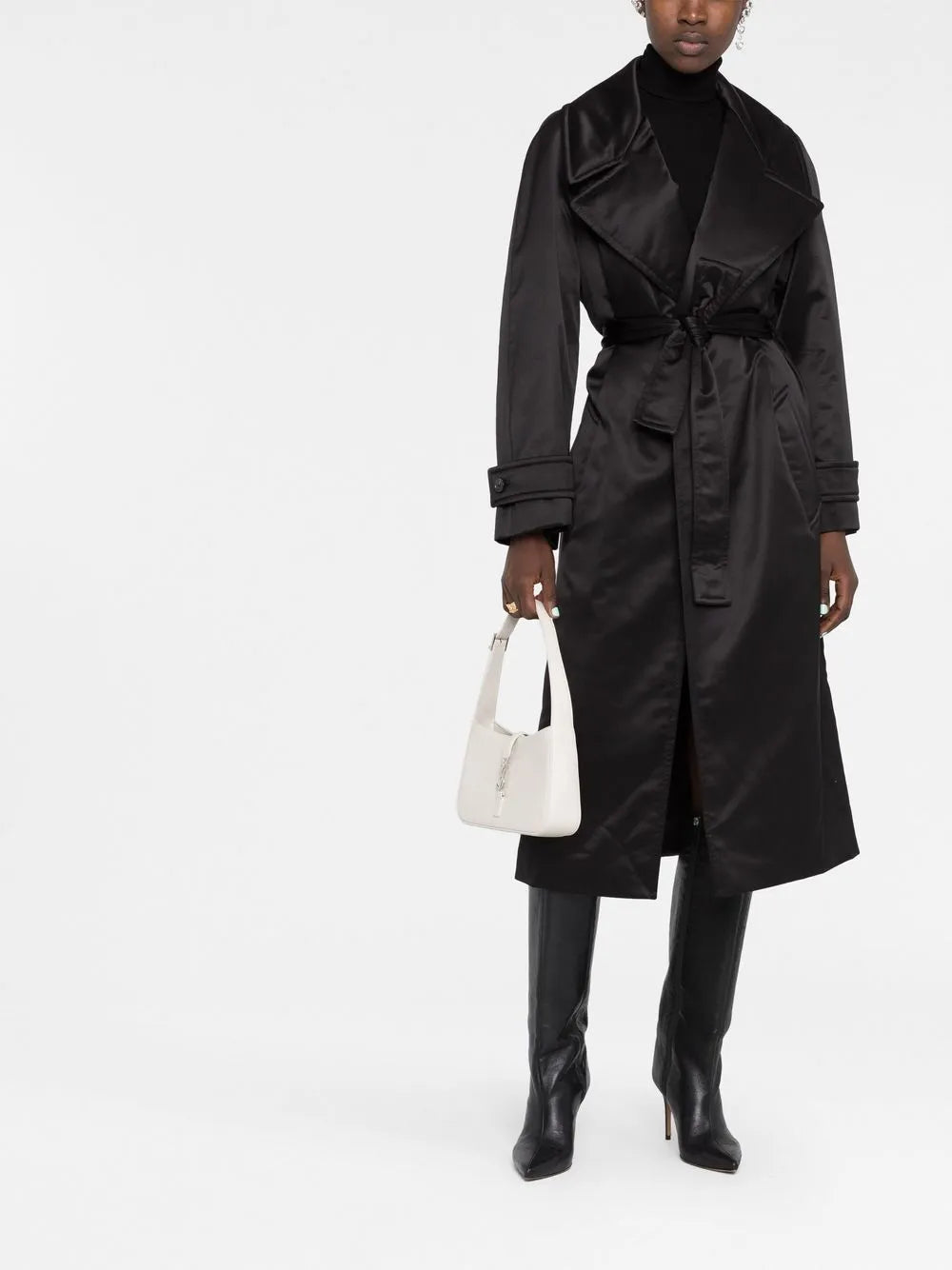 Notched-Lapel Single-Breasted Coat