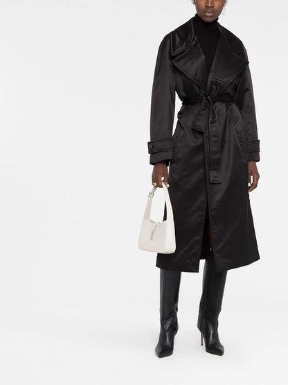 Notched-Lapel Single-Breasted Coat